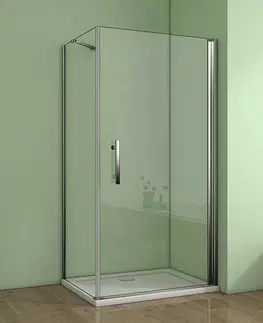 Sprchové vaničky H K Obdélníkový sprchový kout MELODY D1 80x90 cm s jednokřídlými dveřmi včetně sprchové vaničky z litého mramoru SE-MELODYD18090/SE-THOR-9080