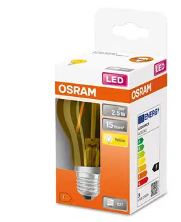 LED žárovky OSRAM LEDVANCE LED Star Classic A 15 Decor 2.5W 622 Yellow E27 4058075433922