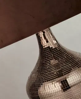 Stolní lampy Searchlight Stolní lampa Mosaic se suedovým deštníkem