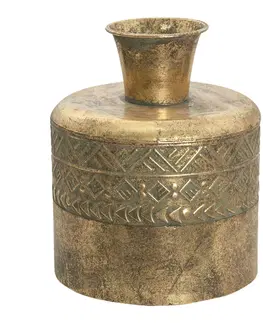 Dekorativní vázy Zlatá antik dekorační váza Pater - Ø 21*25 cm Clayre & Eef 6Y4516