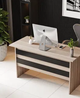 Kancelářské a psací stoly Psací stůl VARIO dub černý