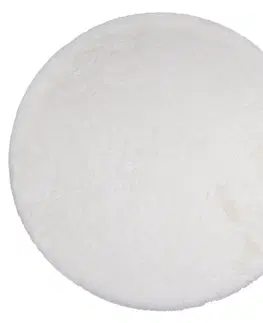 Koberce a koberečky Bílý plyšový měkoučký kulatý koberec Soft Teddy White Off - Ø 120cm  Mars & More FXVKKW