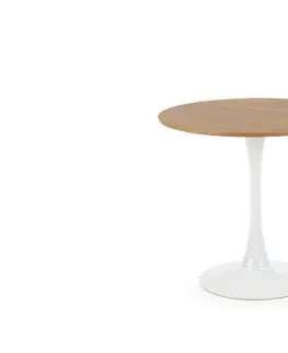 Jídelní stoly Expedo Jídelní stůl SIEBEL, 80x73x80, dub zlatý/bílá