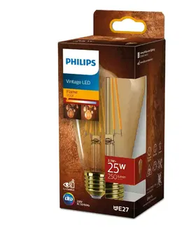 LED žárovky Philips LED filament žárovka E27 ST64 3,1W (25W) 250lm 1800K nestmívatelná, jantarová