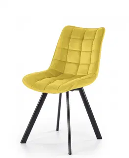 Židle HALMAR Designová židle Mirah hořčicová