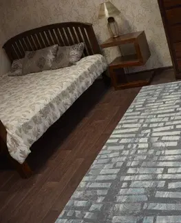 Koberce a koberečky Dywany Lusczow Kusový koberec AKRYLOVÝ PATARA 0244 Krémový/Tyrkysový, velikost 160x235