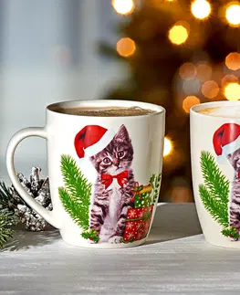 Nádobí a příbory Hrnek "Vánoční kotě"