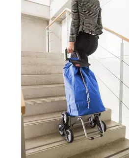 Nákupní tašky a košíky ALDO nákupní taška na kolečkách do schodů MADRID modrá