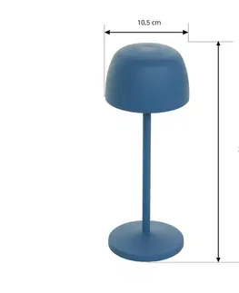 Venkovní osvětlení terasy Lindby Nabíjecí stolní lampa Lindby Arietty LED, žlutá/modrá/růžová, sada 3 kusů