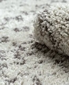 Koberce a koberečky Dywany Lusczow Kusový shaggy koberec BERBER RABAT krémový, velikost 180x270