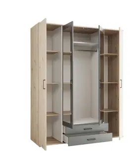 Šatní skříně s otočnými dveřmi Šatní Skříň Cago Šířka 159,6cm