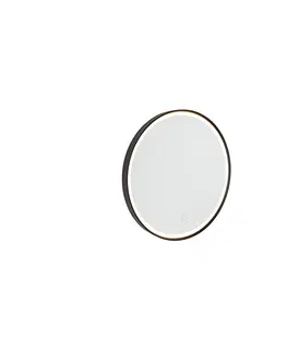 Nastenna svitidla Koupelnové zrcadlo černé 50 cm vč. LED s dotykovým stmívačem - Miral