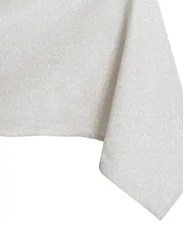 Ubrusy Oválný ubrus DecoKing SPARKLE krémový, velikost o180x400