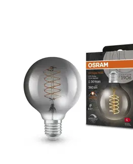 LED žárovky OSRAM LEDVANCE Vintage 1906 Globe 80 30 Filament DIM 7.8W 818 Smoke E27 4099854090745