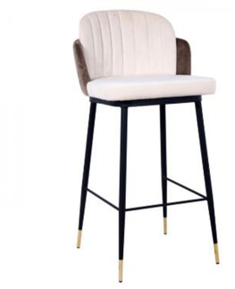 Barové židle KARE Design Barová stolička Hojas - béžová