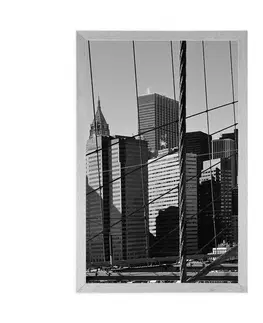 Černobílé Plakát Manhattan v černobílém provedení