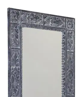 Koupelnová zrcadla SAPHO UBUD zrcadlo ve vyřezávaném rámu 70x100cm, šedá IN231