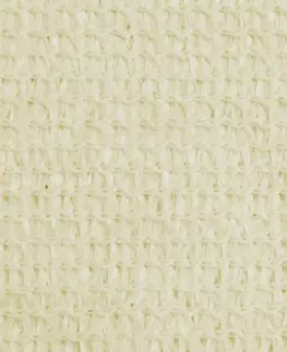 Stínící textilie Plachta proti slunci z HDPE obdélníková 4 x 6 m Krémová