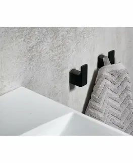 Koupelnový nábytek GEDY PI2714 Pirenei háček, balení 2 ks, černá mat