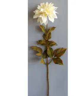 Květiny Umělá jiřina, v. 60 cm, krémová