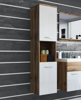 Koupelnový nábytek Expedo Koupelnová sestava BOTTON s umyvadlem, wotan/bílá lesk