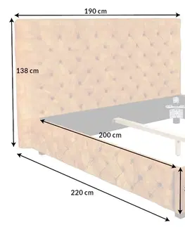 Designové postele LuxD 28458 Designová postel Laney 160 x 200 cm hořčicový samet