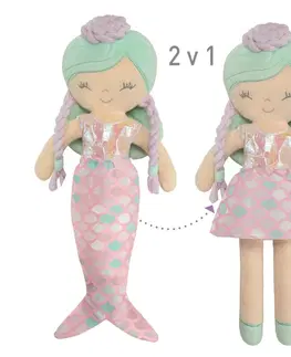 Hračky panenky DECUEVAS TOYS - 20041 Plyšová panenka 2v1 OCEAN FANTASY - 36 cms kolébkou