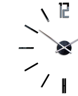 Nalepovací hodiny ModernClock 3D nalepovací hodiny Carlo černé