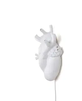 Nástěnná svítidla SELETTI LED nástěnné světlo Heart Lamp z porcelánu, bílá