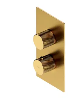 Koupelnové baterie OMNIRES CONTOUR termostatická sprchová baterie podomítková zlatá kartáčovaná /GLB/ CT8036GLB