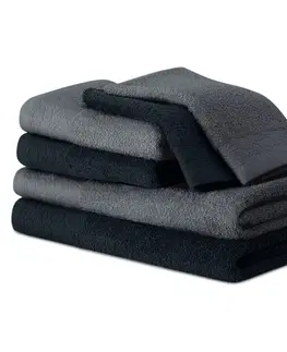 Ručníky AmeliaHome Sada 6 ks ručníků FLOSS klasický styl černá