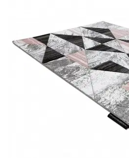 Koberce a koberečky Dywany Lusczow Kusový koberec ALTER Nano trojúhelníky růžový, velikost 160x220