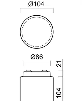 Klasická nástěnná svítidla OSMONT 67098 ALKOR 1 stropní/nástěnné skleněné svítidlo bílá IP44 3000 K 2W LED