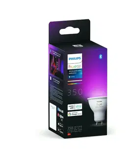 LED žárovky PHILIPS HUE Hue Bluetooth LED White and Color Ambiance žárovka Philips 8719514339880 GU10 4,3W 350lm 2000K-6500K RGB stmívatelná