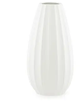 Dekorativní vázy AmeliaHome Váza Cob 18x33,5cm krémová, velikost 18x18x33,5