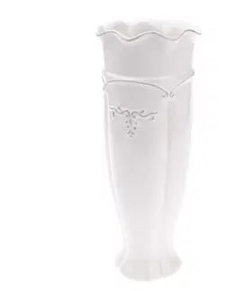 Vázy keramické Keramická váza Renaissance bílá, 30 cm