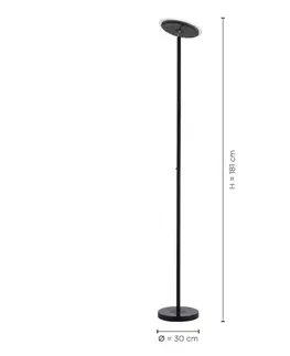 LED stojací lampy LEUCHTEN DIREKT is JUST LIGHT LED osvětlení stropu, stojací svítidlo, jednoduché, černá 3000K LD 11729-18