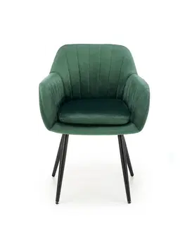 Židle Jídelní křeslo K429 Halmar Tmavě zelená