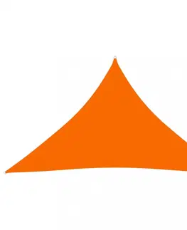 Stínící textilie Stínící plachta trojúhelníková 3,5 x 3,5 x 4,9 m oxfordská látka Dekorhome Oranžová