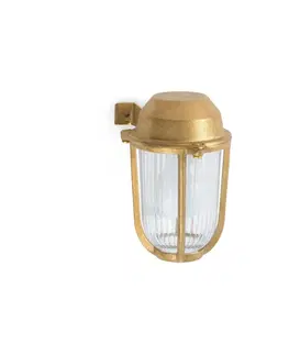 Rustikální venkovní nástěnná svítidla FARO BORDA mosazná nástěnná lampa