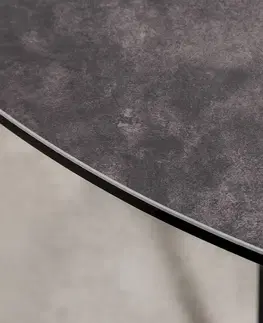 Jídelní stoly LuxD Kulatý jídelní stůl Malaika 120 cm antracitový