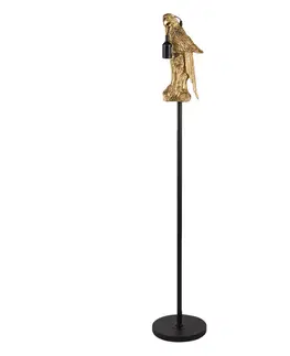 Lampy Stojací lampa se zlatým papouškem - Ø 25*139 cm E27/max 40W Clayre & Eef 5LMP343