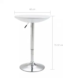 Barové stolky Barový stůl Ø 60 cm Dekorhome Bílá