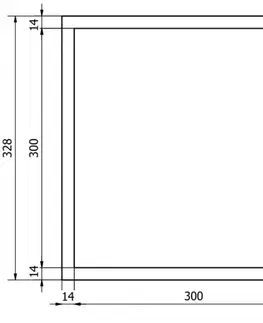 Koupelnový nábytek Mexen X-Wall-R 30 x 30 cm, inox