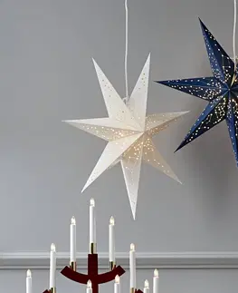 Vánoční světelná hvězda STAR TRADING Dekorační hvězda Galaxy z papíru, bílá Ø 60 cm