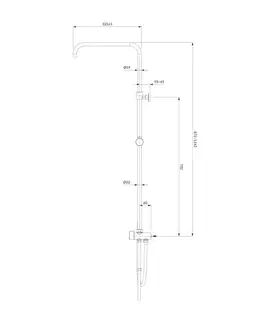 Sprchy a sprchové panely OMNIRES UNI iniversální sprchový sloup chrom /CR/ UN10042CR