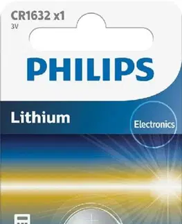 Jednorázové baterie Lithiová knoflíková baterie Philips CR1632, blistr