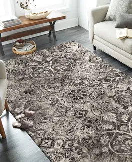 Moderní koberce Luxusní béžově hnědý koberec s kvalitním přepracováním Šířka: 120 cm | Délka: 170 cm