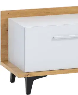TV stolky ArtCross TV stolek BOX-08 Barva: craft zlatý/bílá/černá