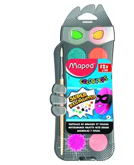 Hračky MAPED - Vodové barvy MAPED Paint, 12 barev, 30 mm